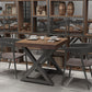 Industrial Square Dining Table Pine Solid Wood Table with Trestle Base Clearhalo ' dining_table' 'Dining Tables & Seating' 'Dining Tables' 'furn' 'furn_dining_table' 'Furniture' 'furniture_dining_table' 'Kitchen & Dining Furniture' 'kitchen&dining_furn' 'kitchen' 'kitchen_dining_table' 3864820