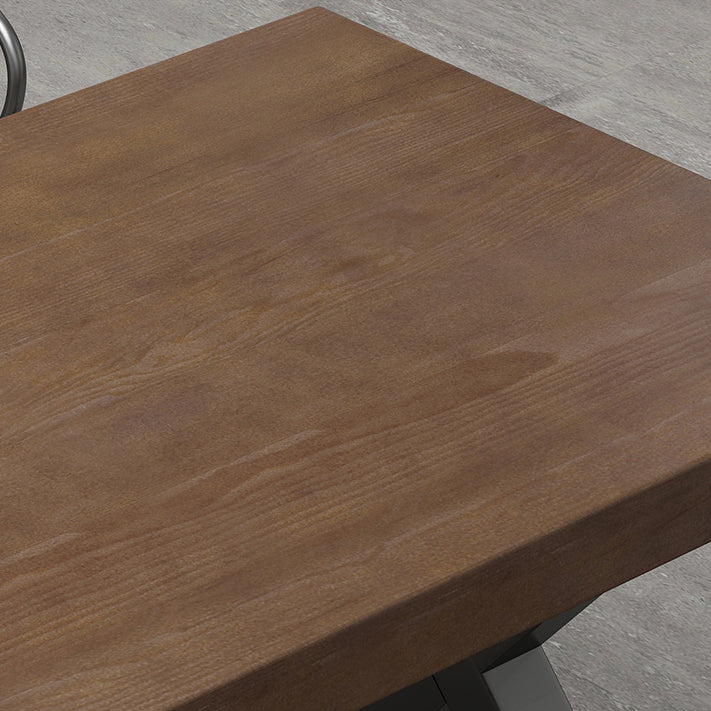 Industrial Square Dining Table Pine Solid Wood Table with Trestle Base Clearhalo ' dining_table' 'Dining Tables & Seating' 'Dining Tables' 'furn' 'furn_dining_table' 'Furniture' 'furniture_dining_table' 'Kitchen & Dining Furniture' 'kitchen&dining_furn' 'kitchen' 'kitchen_dining_table' 3864827