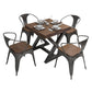 Industrial Square Dining Table Pine Solid Wood Table with Trestle Base Clearhalo ' dining_table' 'Dining Tables & Seating' 'Dining Tables' 'furn' 'furn_dining_table' 'Furniture' 'furniture_dining_table' 'Kitchen & Dining Furniture' 'kitchen&dining_furn' 'kitchen' 'kitchen_dining_table' 3864831