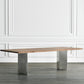 Solid Wood Brown Tone Dining Table Glam Style Double Pedestal Table for Dining Room Clearhalo ' dining_table' 'Dining Tables & Seating' 'Dining Tables' 'furn' 'furn_dining_table' 'Furniture' 'furniture_dining_table' 'Kitchen & Dining Furniture' 'kitchen&dining_furn' 'kitchen' 'kitchen_dining_table' 3864835