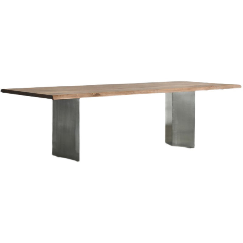 Solid Wood Brown Tone Dining Table Glam Style Double Pedestal Table for Dining Room Clearhalo ' dining_table' 'Dining Tables & Seating' 'Dining Tables' 'furn' 'furn_dining_table' 'Furniture' 'furniture_dining_table' 'Kitchen & Dining Furniture' 'kitchen&dining_furn' 'kitchen' 'kitchen_dining_table' 3864840
