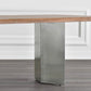 Solid Wood Brown Tone Dining Table Glam Style Double Pedestal Table for Dining Room Clearhalo ' dining_table' 'Dining Tables & Seating' 'Dining Tables' 'furn' 'furn_dining_table' 'Furniture' 'furniture_dining_table' 'Kitchen & Dining Furniture' 'kitchen&dining_furn' 'kitchen' 'kitchen_dining_table' 3864841