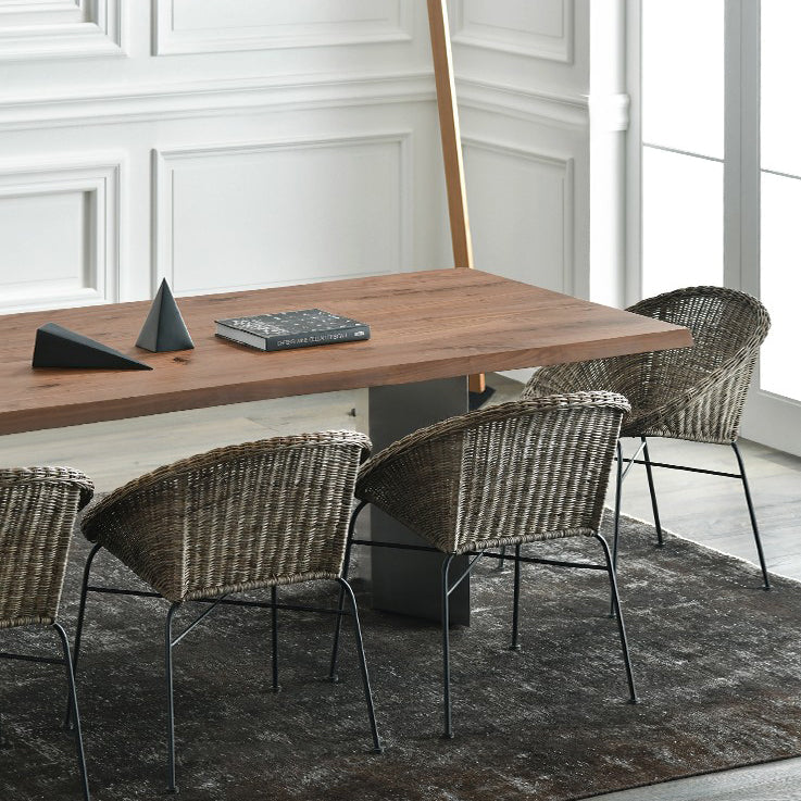 Solid Wood Brown Tone Dining Table Glam Style Double Pedestal Table for Dining Room Clearhalo ' dining_table' 'Dining Tables & Seating' 'Dining Tables' 'furn' 'furn_dining_table' 'Furniture' 'furniture_dining_table' 'Kitchen & Dining Furniture' 'kitchen&dining_furn' 'kitchen' 'kitchen_dining_table' 3864844