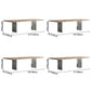 Solid Wood Brown Tone Dining Table Glam Style Double Pedestal Table for Dining Room Clearhalo ' dining_table' 'Dining Tables & Seating' 'Dining Tables' 'furn' 'furn_dining_table' 'Furniture' 'furniture_dining_table' 'Kitchen & Dining Furniture' 'kitchen&dining_furn' 'kitchen' 'kitchen_dining_table' 3864845