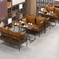 Industrial Style Solid Wood Dinner Room Kitchen Table Brown Sled Base Table for Dining Room Clearhalo ' dining_table' 'Dining Tables & Seating' 'Dining Tables' 'furn' 'furn_dining_table' 'Furniture' 'furniture_dining_table' 'Kitchen & Dining Furniture' 'kitchen&dining_furn' 'kitchen' 'kitchen_dining_table' 3864848
