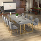 Stone Double Pedestal Table Industrial Dining Table Rectangle for Kitchen Home Clearhalo ' dining_table' 'Dining Tables & Seating' 'Dining Tables' 'furn' 'furn_dining_table' 'Furniture' 'furniture_dining_table' 'Kitchen & Dining Furniture' 'kitchen&dining_furn' 'kitchen' 'kitchen_dining_table' 3864854