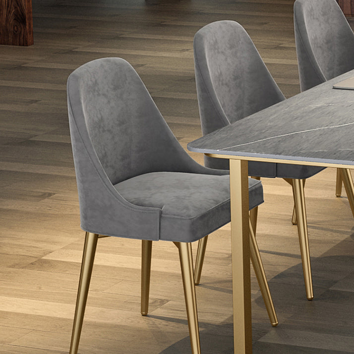 Stone Double Pedestal Table Industrial Dining Table Rectangle for Kitchen Home Clearhalo ' dining_table' 'Dining Tables & Seating' 'Dining Tables' 'furn' 'furn_dining_table' 'Furniture' 'furniture_dining_table' 'Kitchen & Dining Furniture' 'kitchen&dining_furn' 'kitchen' 'kitchen_dining_table' 3864862