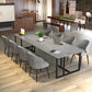 Stone Double Pedestal Table Industrial Dining Table Rectangle for Kitchen Home Clearhalo ' dining_table' 'Dining Tables & Seating' 'Dining Tables' 'furn' 'furn_dining_table' 'Furniture' 'furniture_dining_table' 'Kitchen & Dining Furniture' 'kitchen&dining_furn' 'kitchen' 'kitchen_dining_table' 3864867