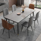 Industrial Sintered Stone Scratch Resistant Dining Table Metallic Base Rectangle Table for Home Clearhalo ' dining_table' 'Dining Tables & Seating' 'Dining Tables' 'furn' 'furn_dining_table' 'Furniture' 'furniture_dining_table' 'Kitchen & Dining Furniture' 'kitchen&dining_furn' 'kitchen' 'kitchen_dining_table' 3864880