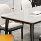 Industrial Sintered Stone Scratch Resistant Dining Table Metallic Base Rectangle Table for Home Clearhalo ' dining_table' 'Dining Tables & Seating' 'Dining Tables' 'furn' 'furn_dining_table' 'Furniture' 'furniture_dining_table' 'Kitchen & Dining Furniture' 'kitchen&dining_furn' 'kitchen' 'kitchen_dining_table' 3864882