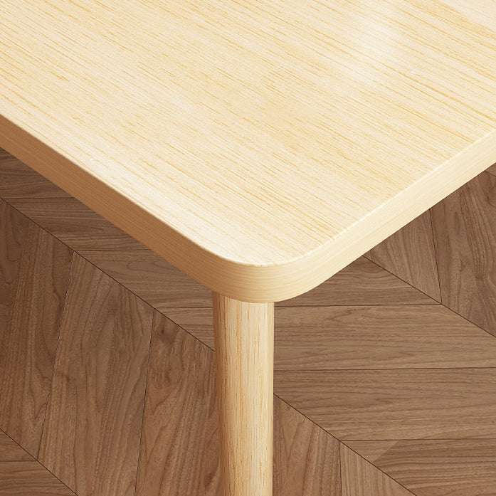 Rectangle Solid Wood Dining Table Modern Rubber Wood Table in Nature with 4 Legs Clearhalo ' dining_table' 'Dining Tables & Seating' 'Dining Tables' 'furn' 'furn_dining_table' 'Furniture' 'furniture_dining_table' 'Kitchen & Dining Furniture' 'kitchen&dining_furn' 'kitchen' 'kitchen_dining_table' 3864893