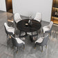 Glam Round Sintered Stone Dining Table Standard Kitchen Dining Table with Double Pedestal Base Clearhalo ' dining_table' 'Dining Tables & Seating' 'Dining Tables' 'furn' 'furn_dining_table' 'Furniture' 'furniture_dining_table' 'Kitchen & Dining Furniture' 'kitchen&dining_furn' 'kitchen' 'kitchen_dining_table' 3864915