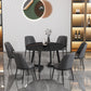 Glam Round Sintered Stone Dining Table Standard Kitchen Dining Table with Double Pedestal Base Clearhalo ' dining_table' 'Dining Tables & Seating' 'Dining Tables' 'furn' 'furn_dining_table' 'Furniture' 'furniture_dining_table' 'Kitchen & Dining Furniture' 'kitchen&dining_furn' 'kitchen' 'kitchen_dining_table' 3864919