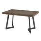 Industrial Style Sintered Stone Dinner Room Kitchen Table Brown Table with Black Frame 47.2"L x 23.6"W x 29.5"H Without Chairs Clearhalo ' dining_table' 'Dining Tables & Seating' 'Dining Tables' 'furn' 'furn_dining_table' 'Furniture' 'furniture_dining_table' 'Kitchen & Dining Furniture' 'kitchen&dining_furn' 'kitchen' 'kitchen_dining_table' 3864942