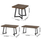 Industrial Style Sintered Stone Dinner Room Kitchen Table Brown Table with Black Frame Clearhalo ' dining_table' 'Dining Tables & Seating' 'Dining Tables' 'furn' 'furn_dining_table' 'Furniture' 'furniture_dining_table' 'Kitchen & Dining Furniture' 'kitchen&dining_furn' 'kitchen' 'kitchen_dining_table' 3864944