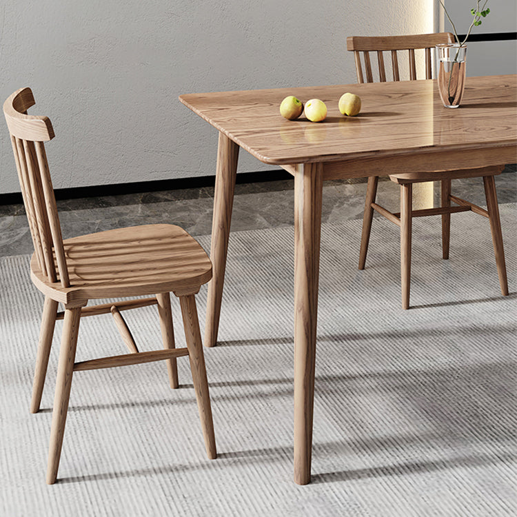 Rectangle Wood in Brown Dining Table Modern Ash Table with 4 Legs for Restaurant Clearhalo ' dining_table' 'Dining Tables & Seating' 'Dining Tables' 'furn' 'furn_dining_table' 'Furniture' 'furniture_dining_table' 'Kitchen & Dining Furniture' 'kitchen&dining_furn' 'kitchen' 'kitchen_dining_table' 3864952