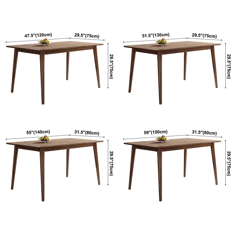 Rectangle Wood in Brown Dining Table Modern Ash Table with 4 Legs for Restaurant Clearhalo ' dining_table' 'Dining Tables & Seating' 'Dining Tables' 'furn' 'furn_dining_table' 'Furniture' 'furniture_dining_table' 'Kitchen & Dining Furniture' 'kitchen&dining_furn' 'kitchen' 'kitchen_dining_table' 3864958