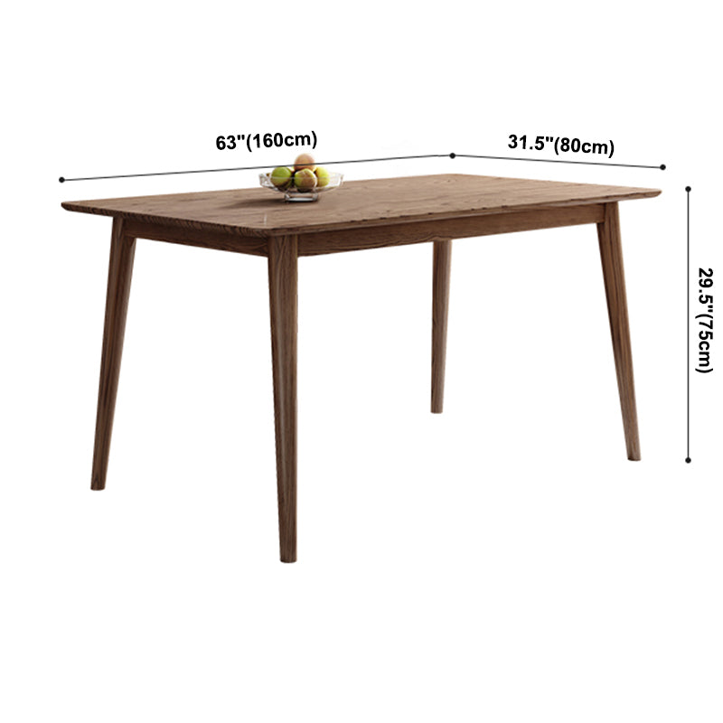 Rectangle Wood in Brown Dining Table Modern Ash Table with 4 Legs for Restaurant Clearhalo ' dining_table' 'Dining Tables & Seating' 'Dining Tables' 'furn' 'furn_dining_table' 'Furniture' 'furniture_dining_table' 'Kitchen & Dining Furniture' 'kitchen&dining_furn' 'kitchen' 'kitchen_dining_table' 3864959
