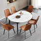 Simplicity Style Stone Table Rectangle 4-foot Dining Table with Drop-Leaf Clearhalo ' dining_table' 'Dining Tables & Seating' 'Dining Tables' 'furn' 'furn_dining_table' 'Furniture' 'furniture_dining_table' 'Kitchen & Dining Furniture' 'kitchen&dining_furn' 'kitchen' 'kitchen_dining_table' 3864964