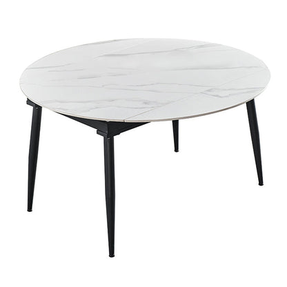 Simplicity Style Stone Table Rectangle 4-foot Dining Table with Drop-Leaf Without Chairs Clearhalo ' dining_table' 'Dining Tables & Seating' 'Dining Tables' 'furn' 'furn_dining_table' 'Furniture' 'furniture_dining_table' 'Kitchen & Dining Furniture' 'kitchen&dining_furn' 'kitchen' 'kitchen_dining_table' 3864968