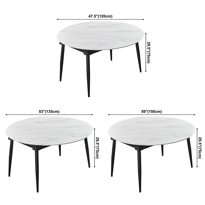Simplicity Style Stone Table Rectangle 4-foot Dining Table with Drop-Leaf Clearhalo ' dining_table' 'Dining Tables & Seating' 'Dining Tables' 'furn' 'furn_dining_table' 'Furniture' 'furniture_dining_table' 'Kitchen & Dining Furniture' 'kitchen&dining_furn' 'kitchen' 'kitchen_dining_table' 3864973