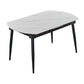 Simplicity Style Stone Table Rectangle 4-foot Dining Table with Drop-Leaf Clearhalo ' dining_table' 'Dining Tables & Seating' 'Dining Tables' 'furn' 'furn_dining_table' 'Furniture' 'furniture_dining_table' 'Kitchen & Dining Furniture' 'kitchen&dining_furn' 'kitchen' 'kitchen_dining_table' 3864974