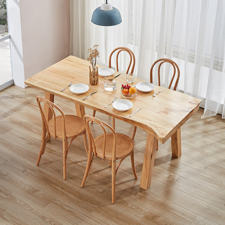 Glam Standard Khaki Dining Table Solid Wood Rectangle Shape Dining Table for Kitchen Clearhalo ' dining_table' 'Dining Tables & Seating' 'Dining Tables' 'furn' 'furn_dining_table' 'Furniture' 'furniture_dining_table' 'Kitchen & Dining Furniture' 'kitchen&dining_furn' 'kitchen' 'kitchen_dining_table' 3865000