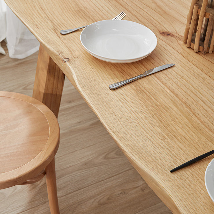 Glam Standard Khaki Dining Table Solid Wood Rectangle Shape Dining Table for Kitchen Clearhalo ' dining_table' 'Dining Tables & Seating' 'Dining Tables' 'furn' 'furn_dining_table' 'Furniture' 'furniture_dining_table' 'Kitchen & Dining Furniture' 'kitchen&dining_furn' 'kitchen' 'kitchen_dining_table' 3865005