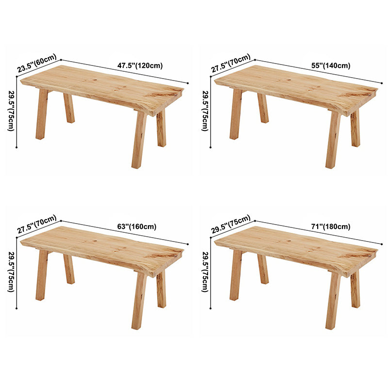 Glam Standard Khaki Dining Table Solid Wood Rectangle Shape Dining Table for Kitchen Clearhalo ' dining_table' 'Dining Tables & Seating' 'Dining Tables' 'furn' 'furn_dining_table' 'Furniture' 'furniture_dining_table' 'Kitchen & Dining Furniture' 'kitchen&dining_furn' 'kitchen' 'kitchen_dining_table' 3865008