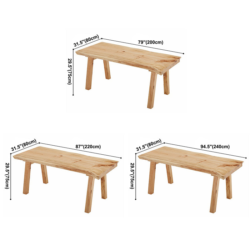 Glam Standard Khaki Dining Table Solid Wood Rectangle Shape Dining Table for Kitchen Clearhalo ' dining_table' 'Dining Tables & Seating' 'Dining Tables' 'furn' 'furn_dining_table' 'Furniture' 'furniture_dining_table' 'Kitchen & Dining Furniture' 'kitchen&dining_furn' 'kitchen' 'kitchen_dining_table' 3865009