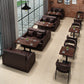 Industrial Wooden Dinner Room Kitchen Table Brown Pedestal Table for Dining Room Clearhalo ' dining_table' 'Dining Tables & Seating' 'Dining Tables' 'furn' 'furn_dining_table' 'Furniture' 'furniture_dining_table' 'Kitchen & Dining Furniture' 'kitchen&dining_furn' 'kitchen' 'kitchen_dining_table' 3865014