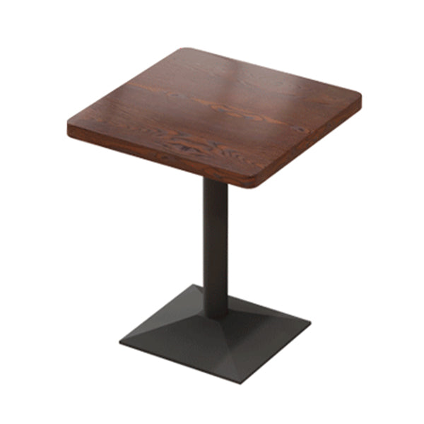 Industrial Wooden Dinner Room Kitchen Table Brown Pedestal Table for Dining Room Square Without Chairs Clearhalo ' dining_table' 'Dining Tables & Seating' 'Dining Tables' 'furn' 'furn_dining_table' 'Furniture' 'furniture_dining_table' 'Kitchen & Dining Furniture' 'kitchen&dining_furn' 'kitchen' 'kitchen_dining_table' 3865018