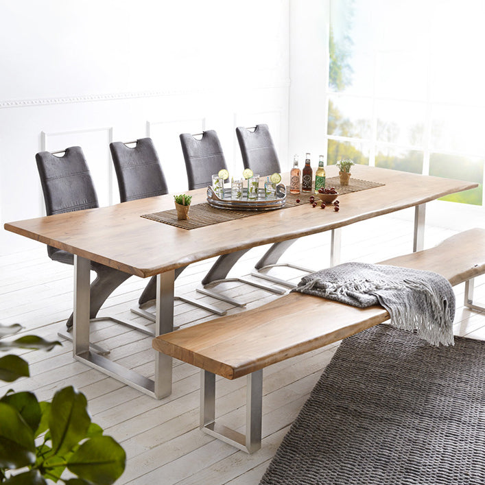 Solid Wood Sled Base Dining Table Traditional Luxury Rectangle Dinette Table Clearhalo ' dining_table' 'Dining Tables & Seating' 'Dining Tables' 'furn' 'furn_dining_table' 'Furniture' 'furniture_dining_table' 'Kitchen & Dining Furniture' 'kitchen&dining_furn' 'kitchen' 'kitchen_dining_table' 3865027