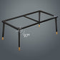 Industrial Style Home Sintered Stone Dining Table Rectangle Shape Table with 4 Legs Base Clearhalo ' dining_table' 'Dining Tables & Seating' 'Dining Tables' 'furn' 'furn_dining_table' 'Furniture' 'furniture_dining_table' 'Kitchen & Dining Furniture' 'kitchen&dining_furn' 'kitchen' 'kitchen_dining_table' 3865037