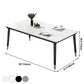 Industrial Style Home Sintered Stone Dining Table Rectangle Shape Table with 4 Legs Base Clearhalo ' dining_table' 'Dining Tables & Seating' 'Dining Tables' 'furn' 'furn_dining_table' 'Furniture' 'furniture_dining_table' 'Kitchen & Dining Furniture' 'kitchen&dining_furn' 'kitchen' 'kitchen_dining_table' 3865042