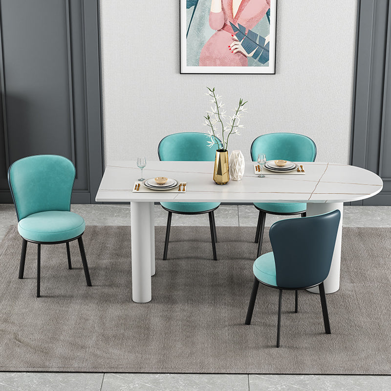 Metal Contemporary Free Form Table Sintered Stone Dining Table for Home Clearhalo ' dining_table' 'Dining Tables & Seating' 'Dining Tables' 'furn' 'furn_dining_table' 'Furniture' 'furniture_dining_table' 'Kitchen & Dining Furniture' 'kitchen&dining_furn' 'kitchen' 'kitchen_dining_table' 3865047