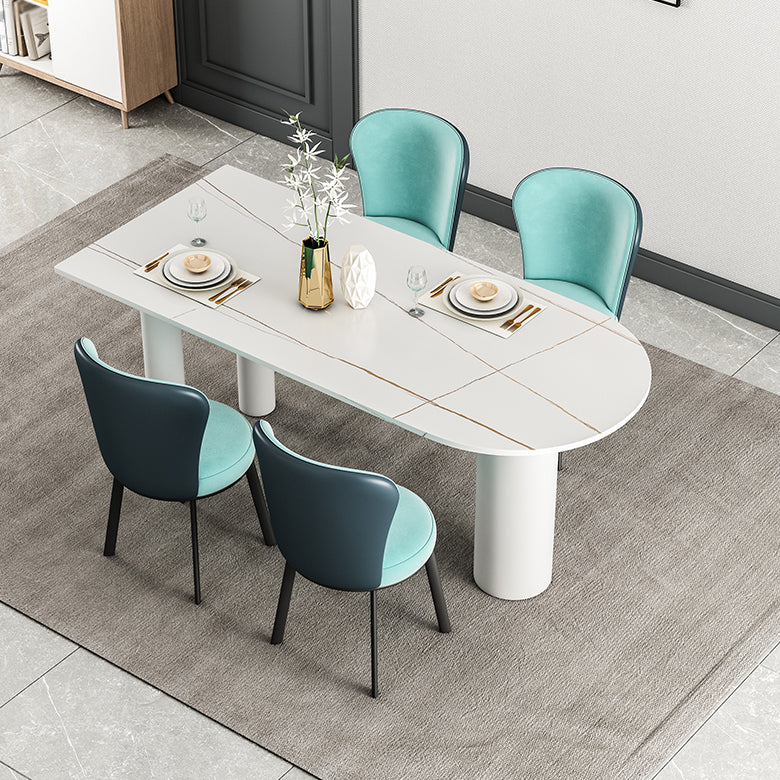 Metal Contemporary Free Form Table Sintered Stone Dining Table for Home Clearhalo ' dining_table' 'Dining Tables & Seating' 'Dining Tables' 'furn' 'furn_dining_table' 'Furniture' 'furniture_dining_table' 'Kitchen & Dining Furniture' 'kitchen&dining_furn' 'kitchen' 'kitchen_dining_table' 3865050