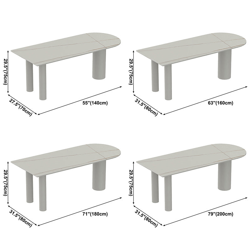 Metal Contemporary Free Form Table Sintered Stone Dining Table for Home Clearhalo ' dining_table' 'Dining Tables & Seating' 'Dining Tables' 'furn' 'furn_dining_table' 'Furniture' 'furniture_dining_table' 'Kitchen & Dining Furniture' 'kitchen&dining_furn' 'kitchen' 'kitchen_dining_table' 3865055