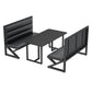 Industrial Rectangle Dining Room Table Sintered Stone Table with Black Double Pedestal Clearhalo ' dining_table' 'Dining Tables & Seating' 'Dining Tables' 'furn' 'furn_dining_table' 'Furniture' 'furniture_dining_table' 'Kitchen & Dining Furniture' 'kitchen&dining_furn' 'kitchen' 'kitchen_dining_table' 3865061