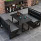 Industrial Rectangle Dining Room Table Sintered Stone Table with Black Double Pedestal Clearhalo ' dining_table' 'Dining Tables & Seating' 'Dining Tables' 'furn' 'furn_dining_table' 'Furniture' 'furniture_dining_table' 'Kitchen & Dining Furniture' 'kitchen&dining_furn' 'kitchen' 'kitchen_dining_table' 3865064