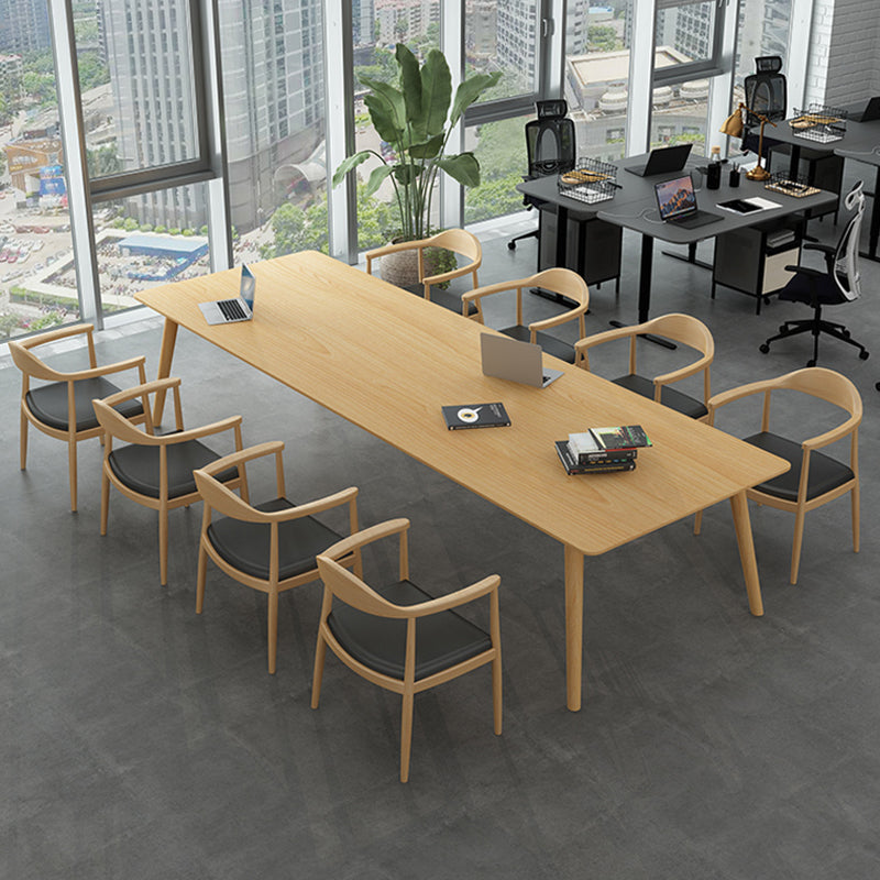 Glam Khaki Solid Wood Dining Table Standard Rectangle Shape Dining Table for Kitchen Clearhalo ' dining_table' 'Dining Tables & Seating' 'Dining Tables' 'furn' 'furn_dining_table' 'Furniture' 'furniture_dining_table' 'Kitchen & Dining Furniture' 'kitchen&dining_furn' 'kitchen' 'kitchen_dining_table' 3865066