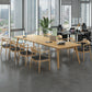 Glam Khaki Solid Wood Dining Table Standard Rectangle Shape Dining Table for Kitchen Clearhalo ' dining_table' 'Dining Tables & Seating' 'Dining Tables' 'furn' 'furn_dining_table' 'Furniture' 'furniture_dining_table' 'Kitchen & Dining Furniture' 'kitchen&dining_furn' 'kitchen' 'kitchen_dining_table' 3865067