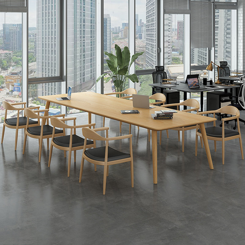 Glam Khaki Solid Wood Dining Table Standard Rectangle Shape Dining Table for Kitchen Clearhalo ' dining_table' 'Dining Tables & Seating' 'Dining Tables' 'furn' 'furn_dining_table' 'Furniture' 'furniture_dining_table' 'Kitchen & Dining Furniture' 'kitchen&dining_furn' 'kitchen' 'kitchen_dining_table' 3865067
