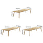 Glam Khaki Solid Wood Dining Table Standard Rectangle Shape Dining Table for Kitchen Clearhalo ' dining_table' 'Dining Tables & Seating' 'Dining Tables' 'furn' 'furn_dining_table' 'Furniture' 'furniture_dining_table' 'Kitchen & Dining Furniture' 'kitchen&dining_furn' 'kitchen' 'kitchen_dining_table' 3865076