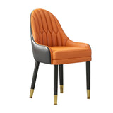 Glam Wood Dining Room Chairs Faux Leather Dining Arm Chairs for Home Use (Set of 2) Clearhalo ' kitchen&dining_furn' 'Dining Chairs' 'Dining Tables & Seating' 'dining_chair' 'furn' 'furn_dining_chair' 'Furniture' 'furniture_dining_chair' 'Kitchen & Dining Furniture' 'kitchen' 3870611