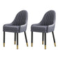 Glam Wood Dining Room Chairs Faux Leather Dining Arm Chairs for Home Use (Set of 2) Grey Clearhalo ' kitchen&dining_furn' 'Dining Chairs' 'Dining Tables & Seating' 'dining_chair' 'furn' 'furn_dining_chair' 'Furniture' 'furniture_dining_chair' 'Kitchen & Dining Furniture' 'kitchen' 3870613