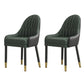 Glam Wood Dining Room Chairs Faux Leather Dining Arm Chairs for Home Use (Set of 2) Green-Black Clearhalo ' kitchen&dining_furn' 'Dining Chairs' 'Dining Tables & Seating' 'dining_chair' 'furn' 'furn_dining_chair' 'Furniture' 'furniture_dining_chair' 'Kitchen & Dining Furniture' 'kitchen' 3870620