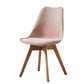 Contemporary Wood Dining Room Chairs Faux Leather Dining Armless Chairs for Home Use Light Pink 1 Piece Clearhalo ' kitchen&dining_furn' 'Dining Chairs' 'Dining Tables & Seating' 'dining_chair' 'Furniture' 'furniture_dining_chair' 'Kitchen & Dining Furniture' 'kitchen' 3870627