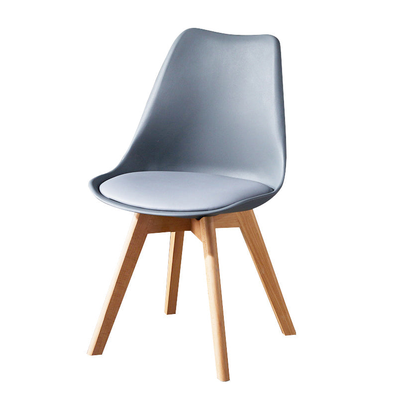 Contemporary Wood Dining Room Chairs Faux Leather Dining Armless Chairs for Home Use Grey 1 Piece Clearhalo ' kitchen&dining_furn' 'Dining Chairs' 'Dining Tables & Seating' 'dining_chair' 'Furniture' 'furniture_dining_chair' 'Kitchen & Dining Furniture' 'kitchen' 3870632