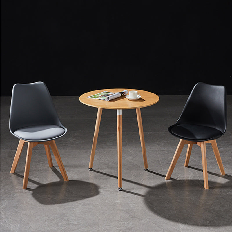 Contemporary Wood Dining Room Chairs Faux Leather Dining Armless Chairs for Home Use Clearhalo ' kitchen&dining_furn' 'Dining Chairs' 'Dining Tables & Seating' 'dining_chair' 'Furniture' 'furniture_dining_chair' 'Kitchen & Dining Furniture' 'kitchen' 3870633